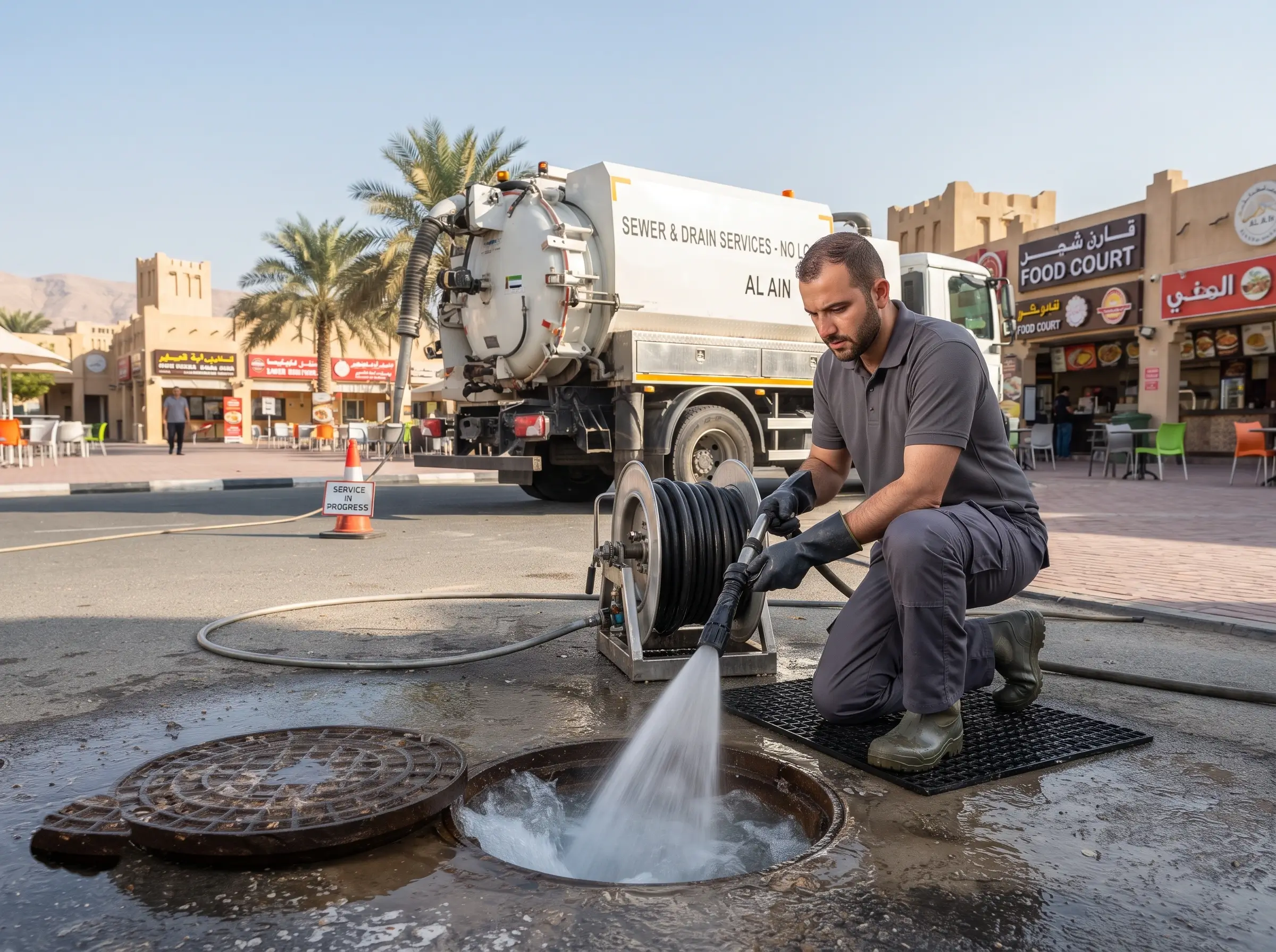 Al Barr Drain Line Jetting ICAD service delivery in UAE
